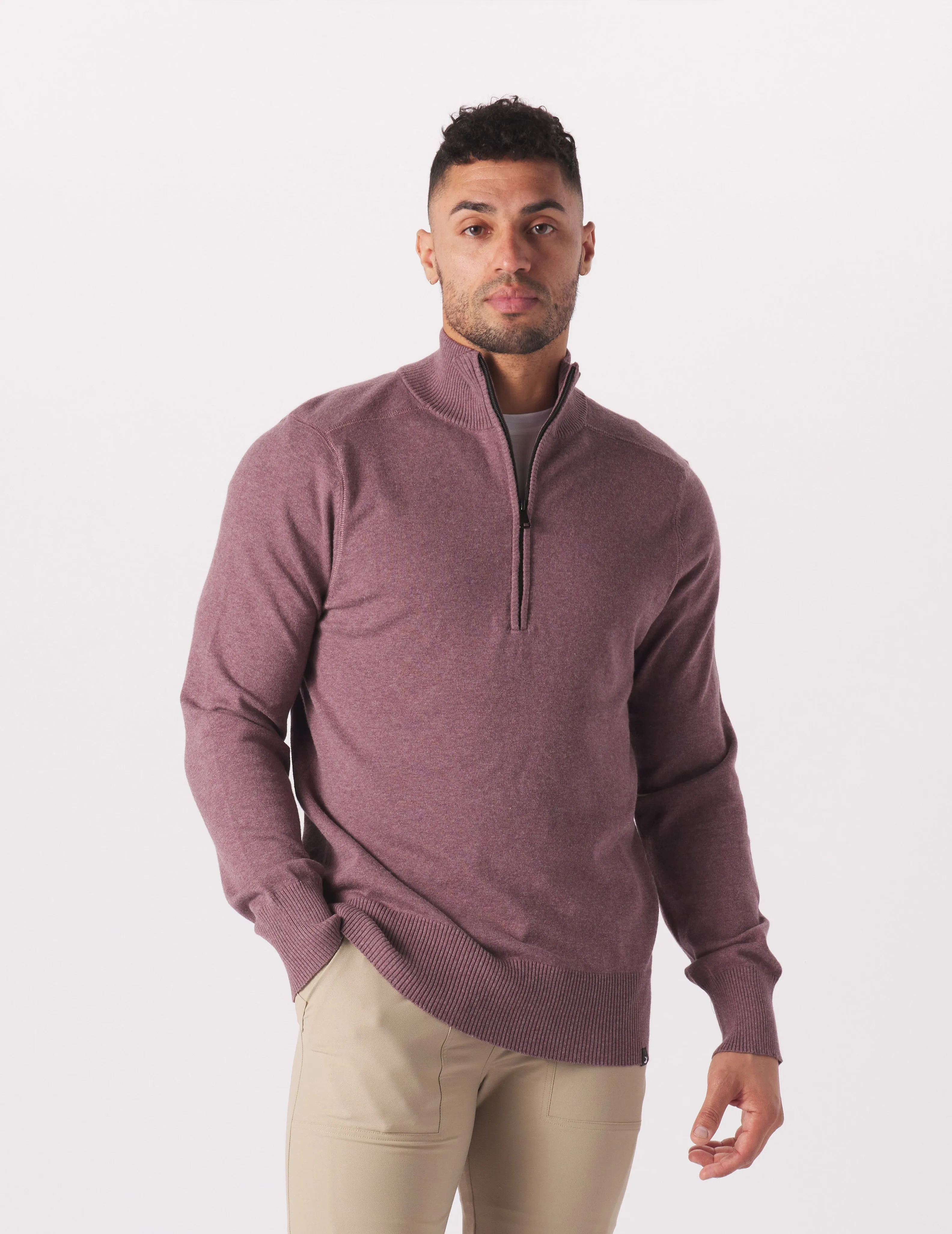 Ace 1/4 Zip: Berry Wine