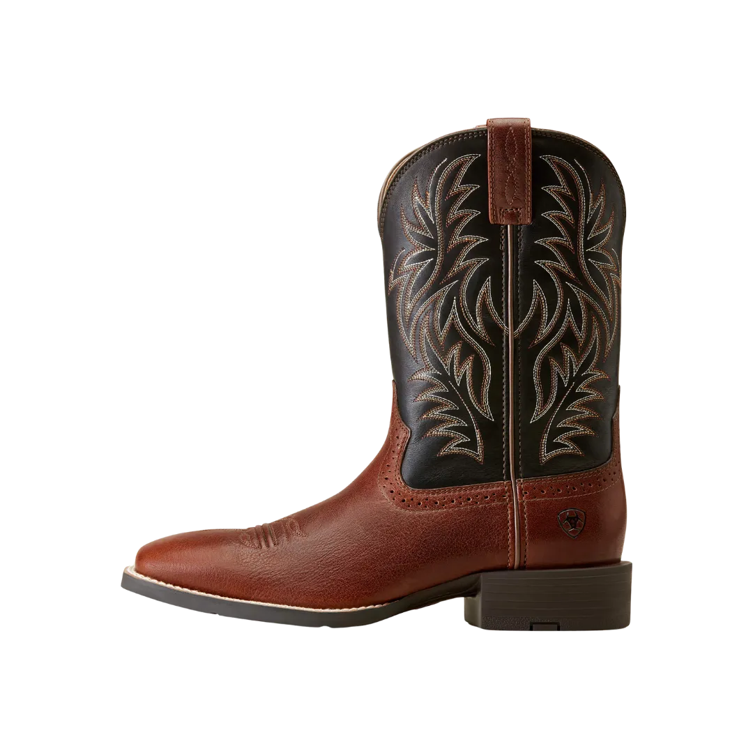 Ariat Men's Sport Wide Square Toe Western Cognac Candy Boots