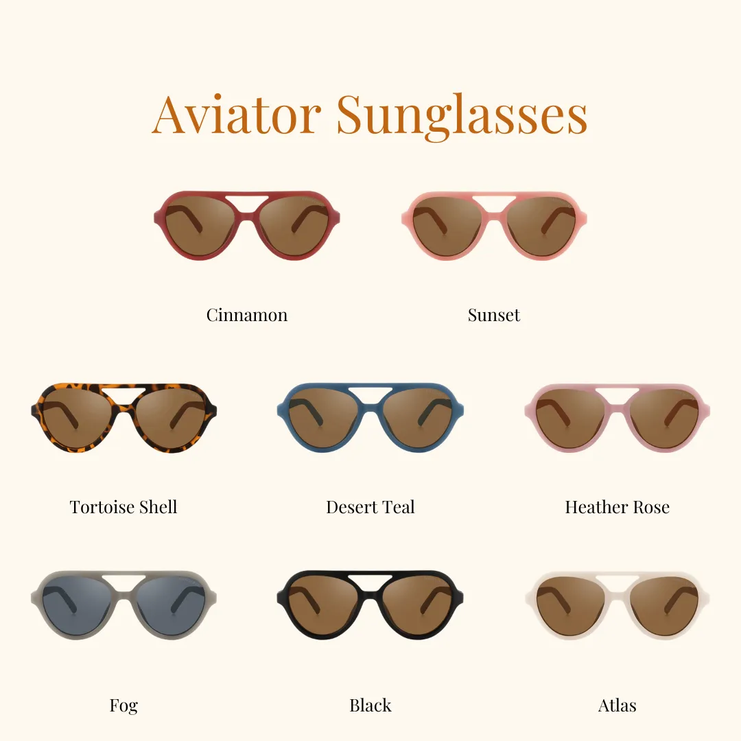 AVIATOR : SEMI-BENDABLE & POLARIZED SUNGLASSES | TORTOISE