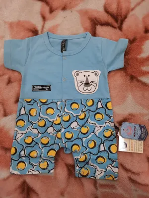 Baby romper in light blue color