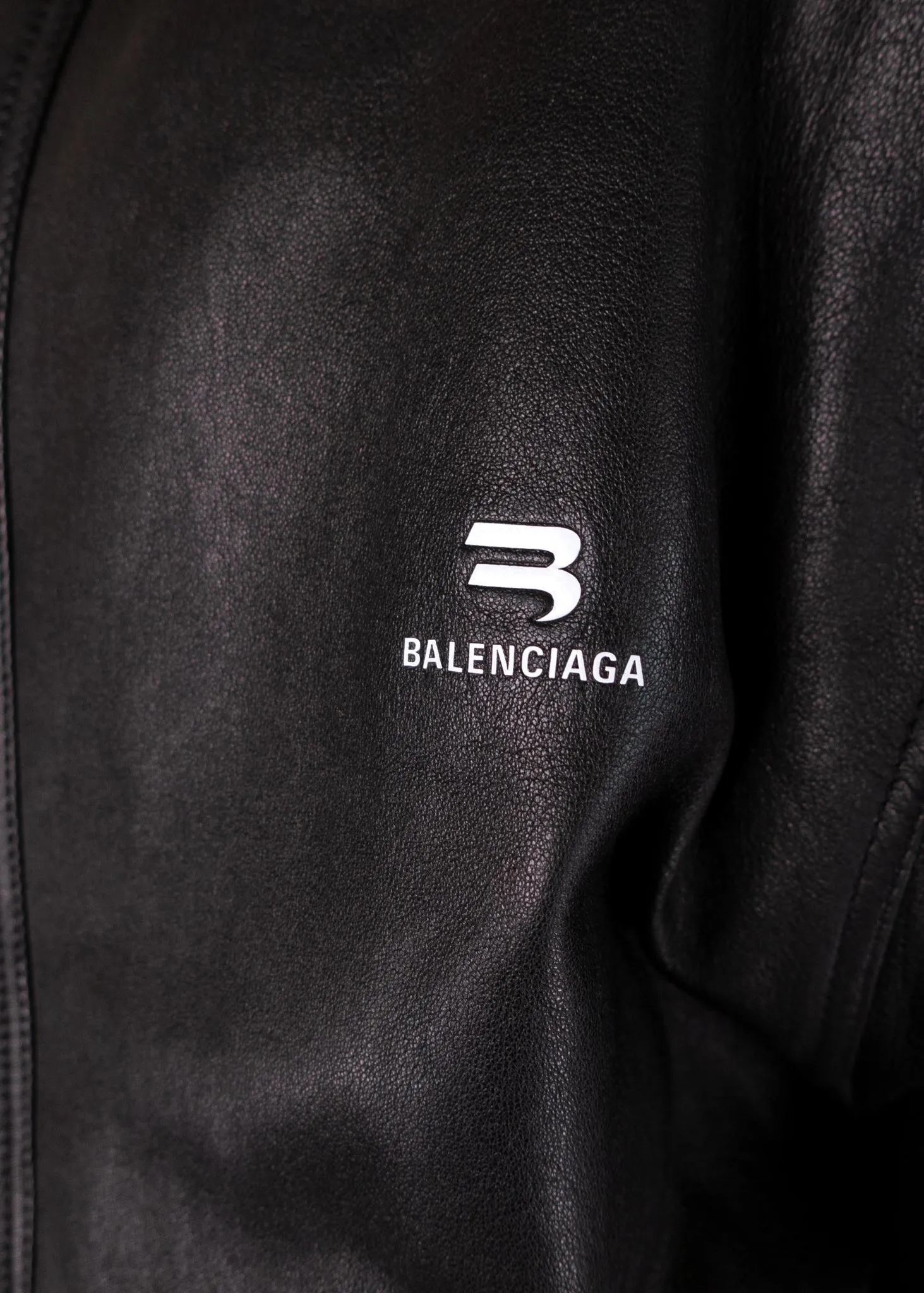 Balenciaga Oversized Leather Bomber Jacket