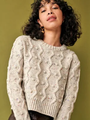 Bubble Sweater in Natural Speckle