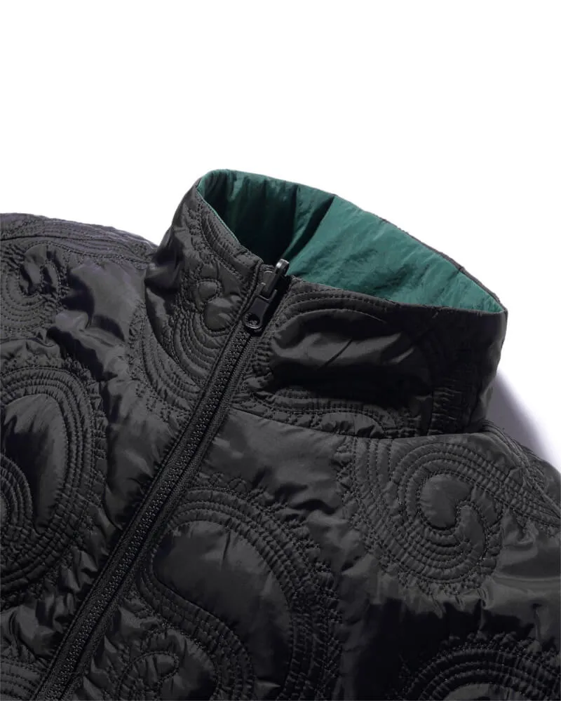 Butter Goods Paisley Reversible Puffer Jacket Black