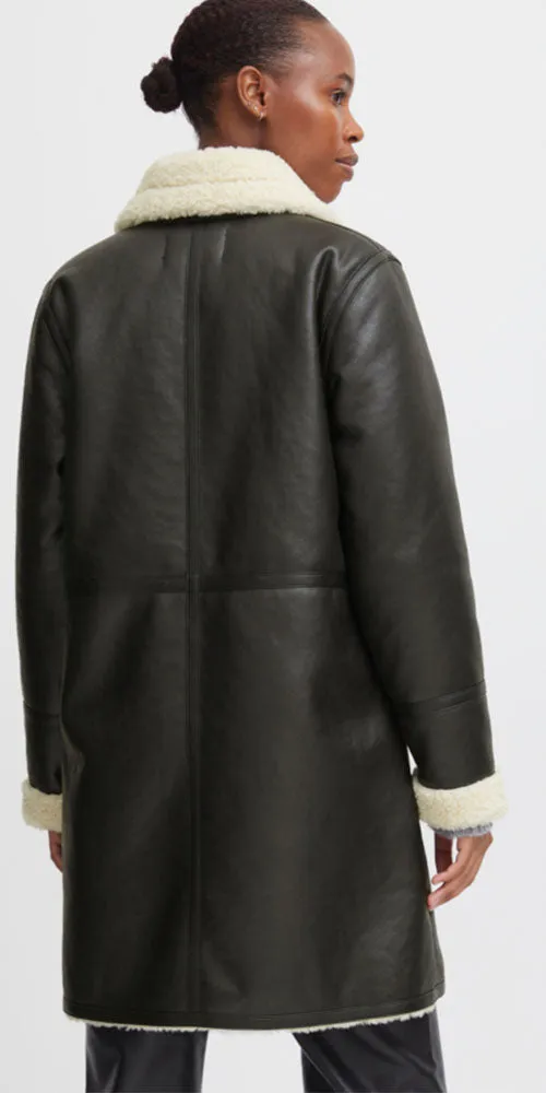 B.Young Faux Shearling Coat