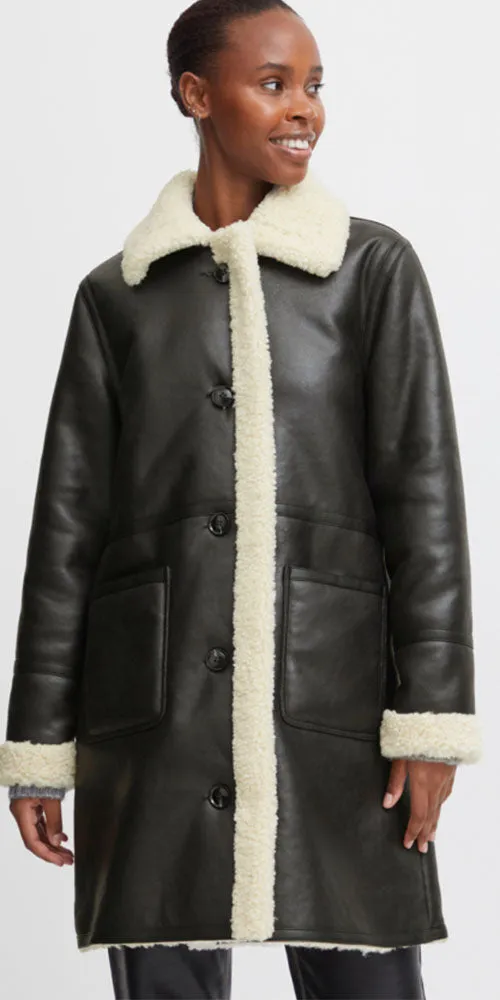 B.Young Faux Shearling Coat