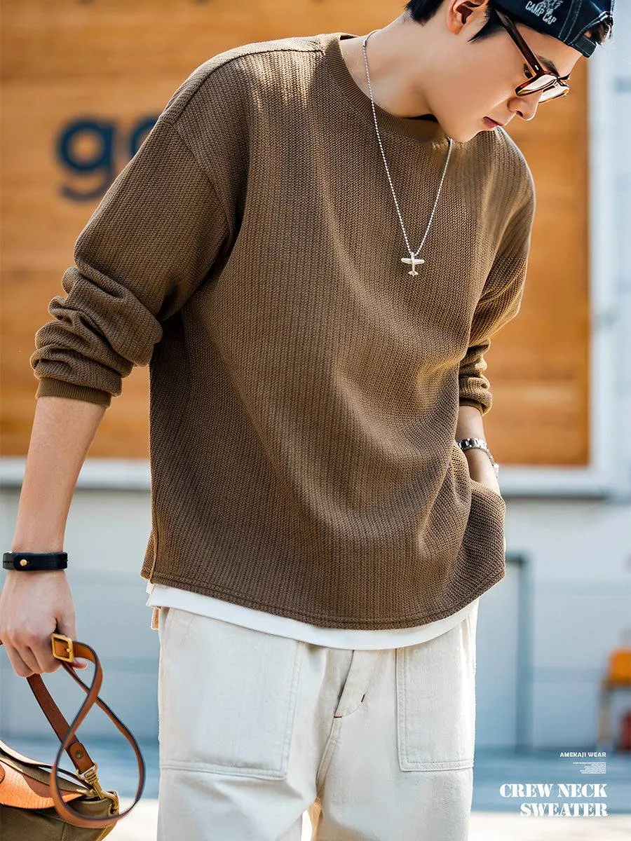 Classic Retro Crew Neck Sweater