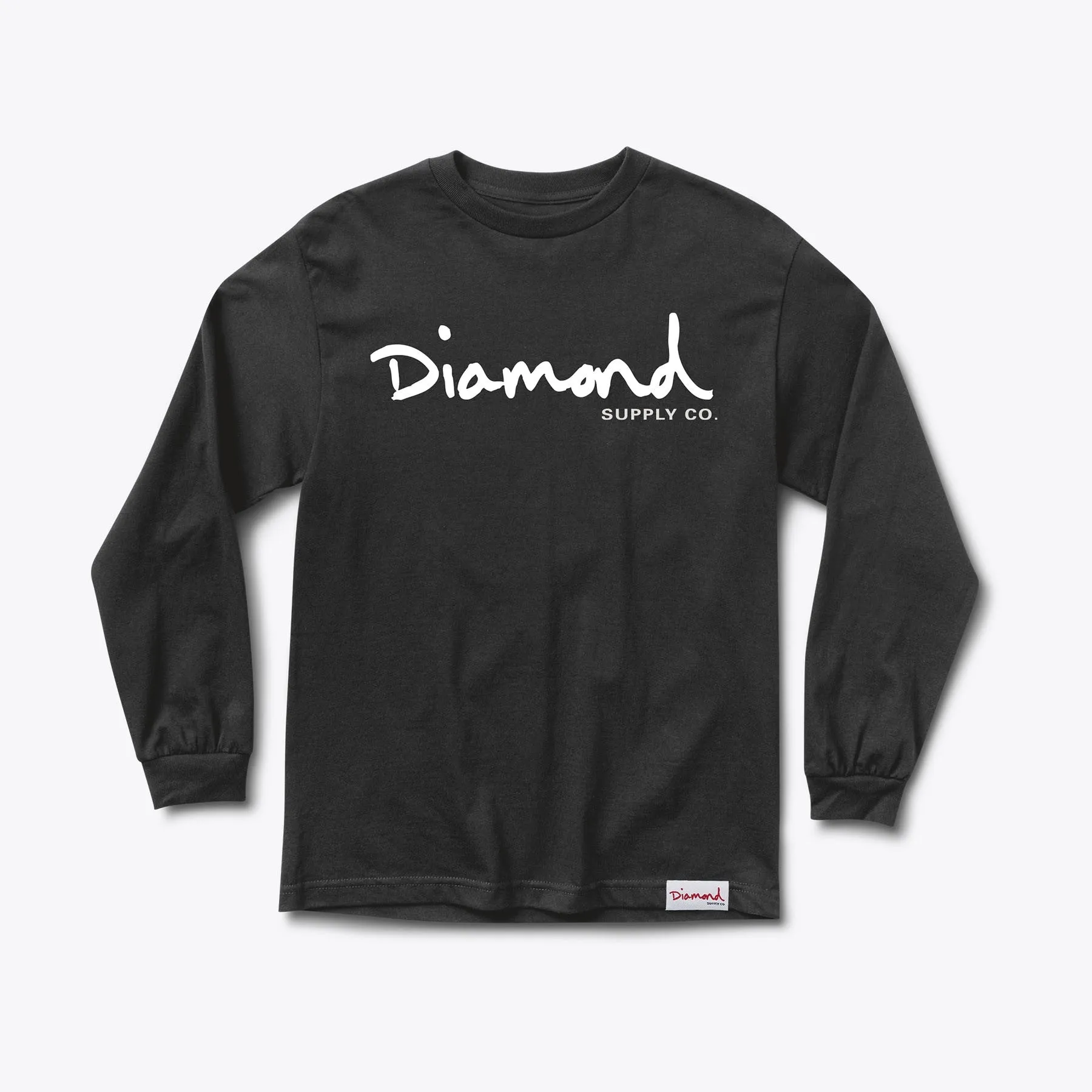 Diamond OG Script L/S T-Shirt - Black