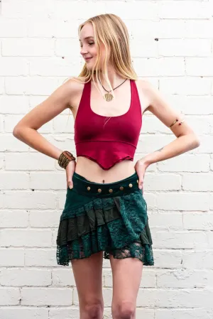 Enchanted Skirt in Forest Green