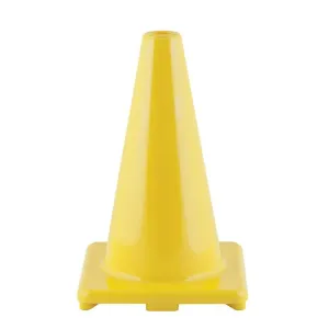 FLEXIBLE VINYL CONE 12IN YELLOW