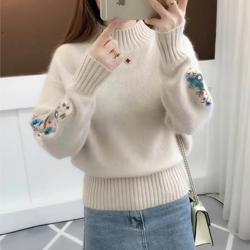 Flower Embroidery Sweater