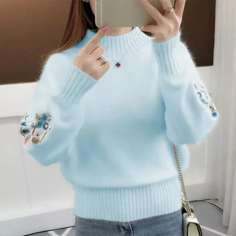 Flower Embroidery Sweater