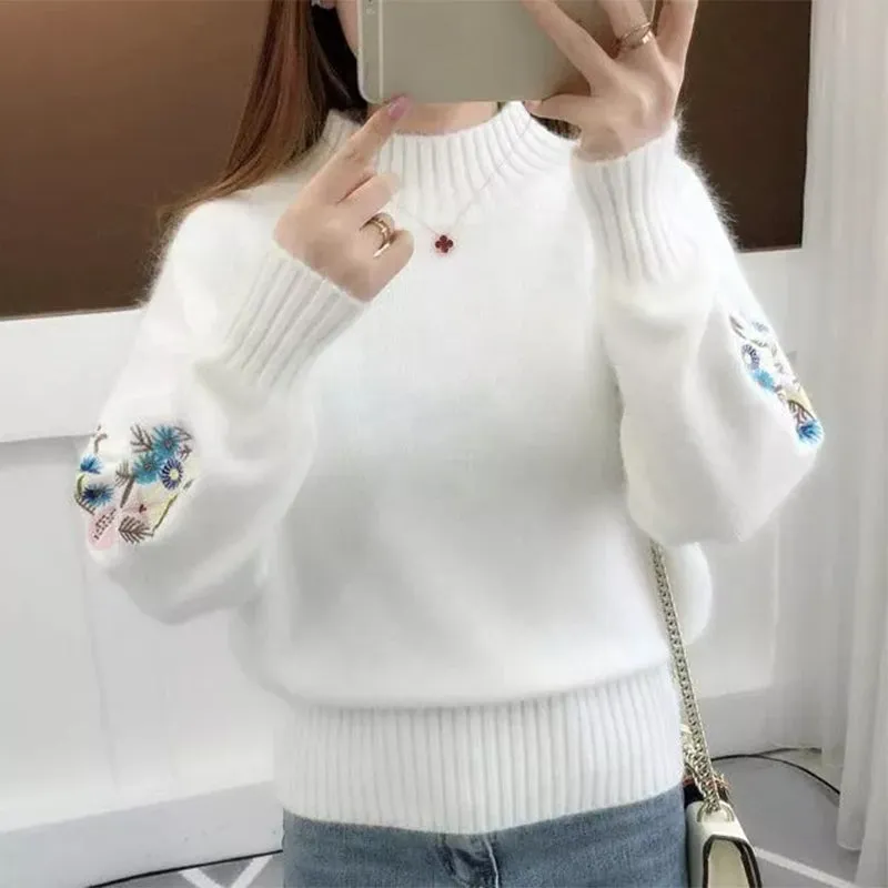 Flower Embroidery Sweater