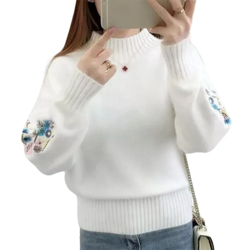 Flower Embroidery Sweater