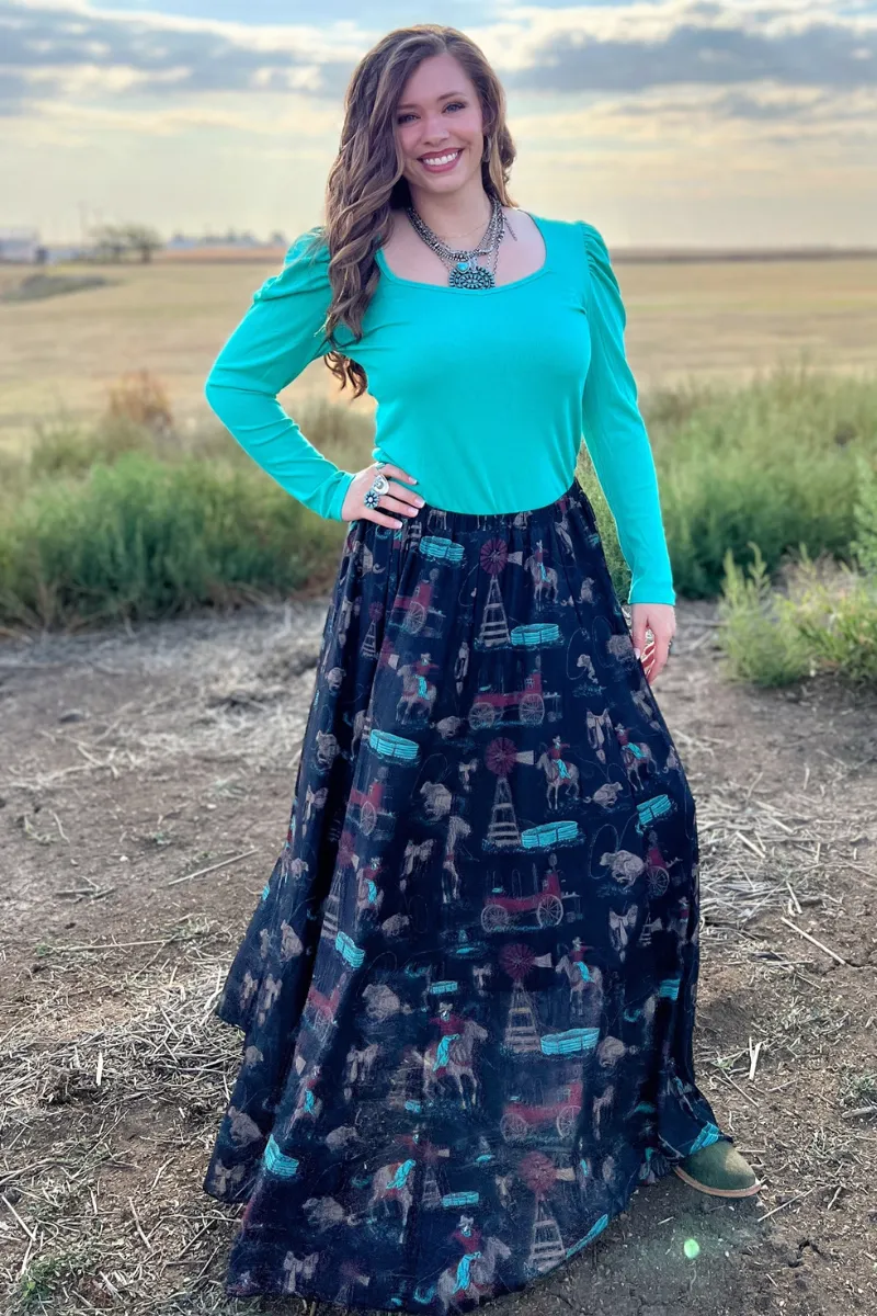 God's Country Maxi Mesh Skirt