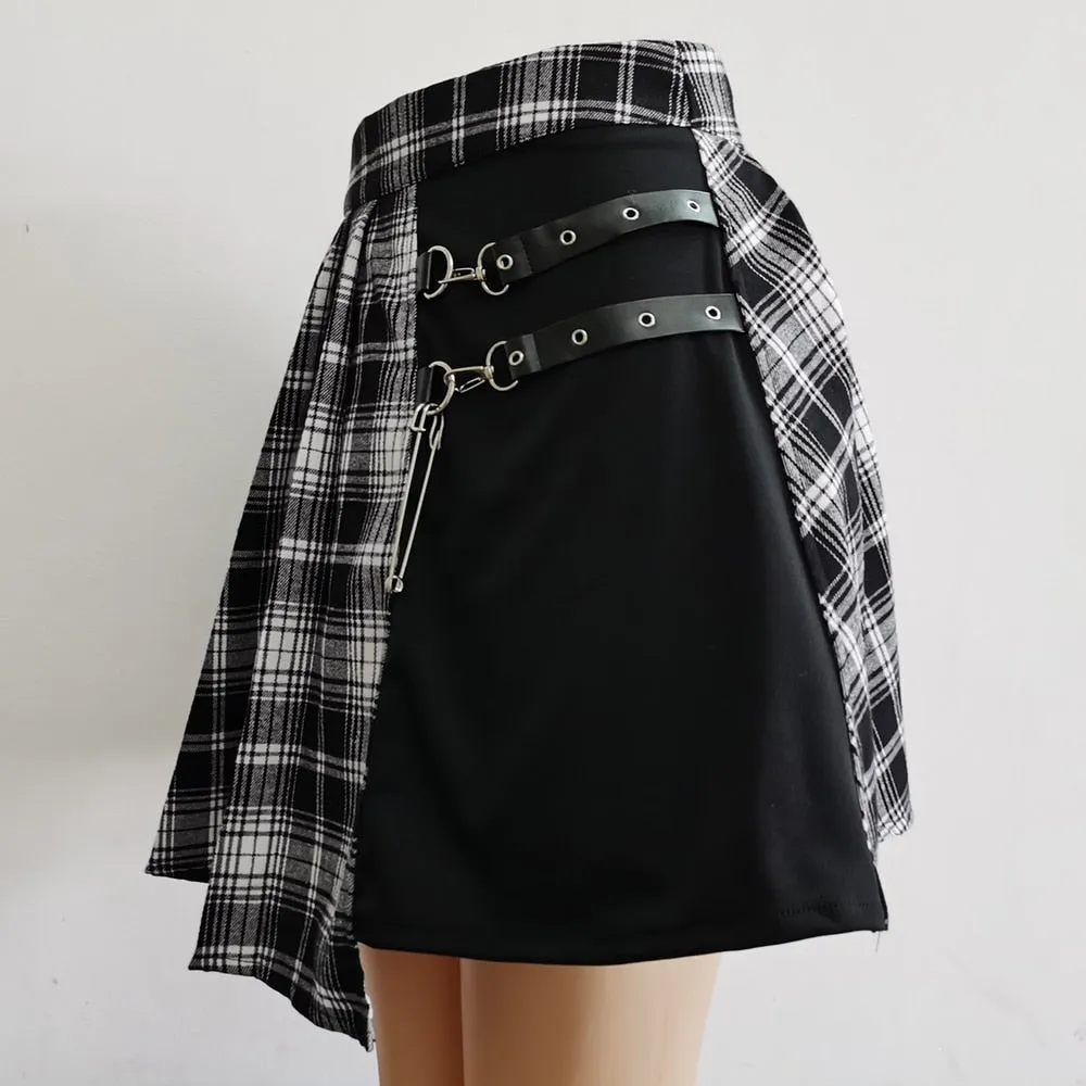 Gothic Meets Plaid Skirt