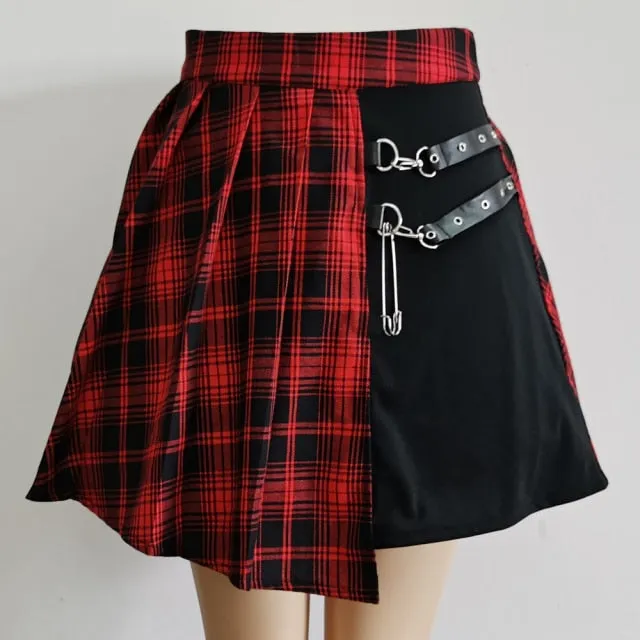 Gothic Meets Plaid Skirt