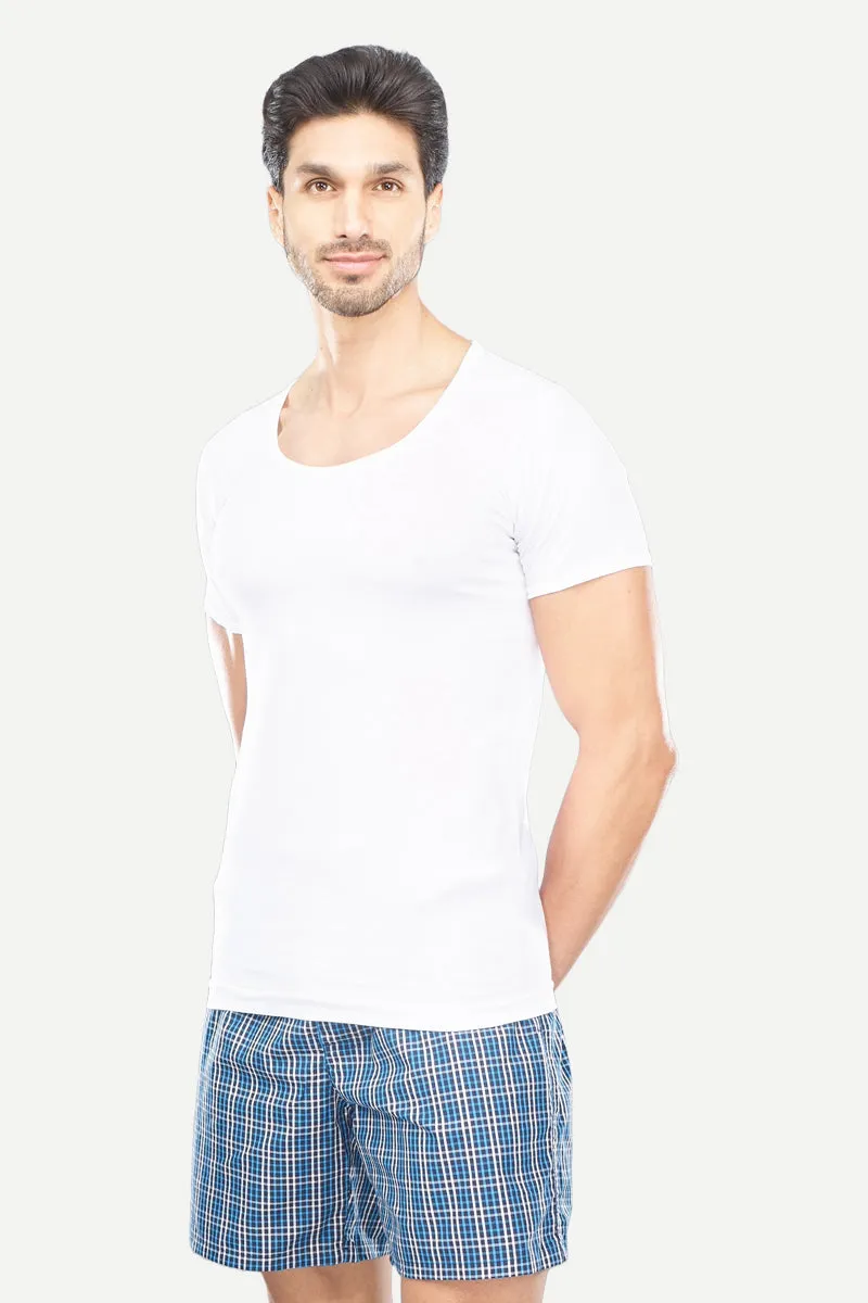 Kings RNS - 100% Cotton White Vest For Mens Combo (Pack of 4) | Uathayam