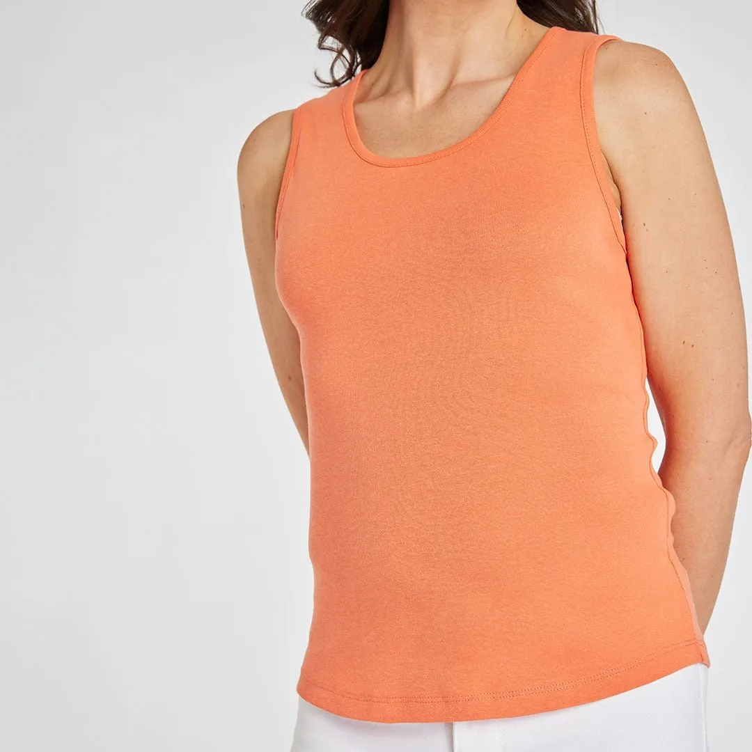 Ladies Essential Crew Vest Coral