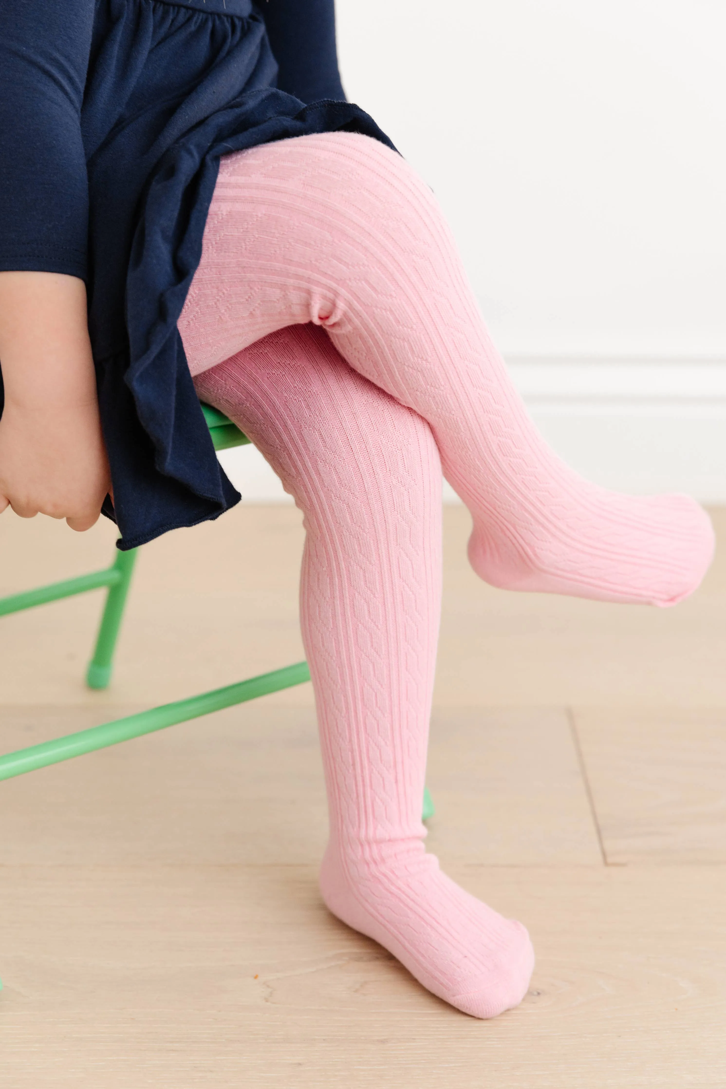 Little Stocking Co - Blossom Cable Knit Tights