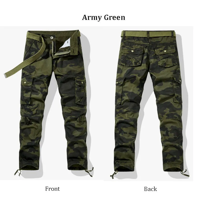 Mens Navy Cargo Pants with Pockets Casual Military Army Hiking Combat Tactical Work Pants Trousers | 1206