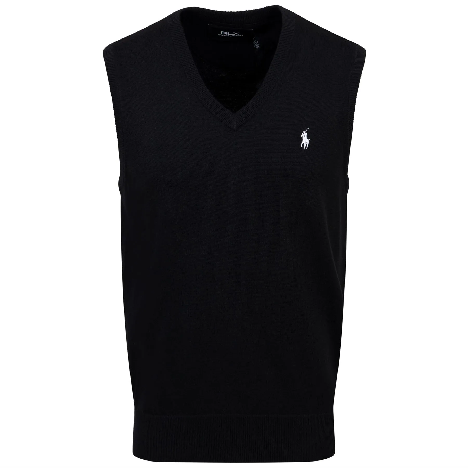 Performance Cotton-Blend Sweater Vest Polo Black - SS24