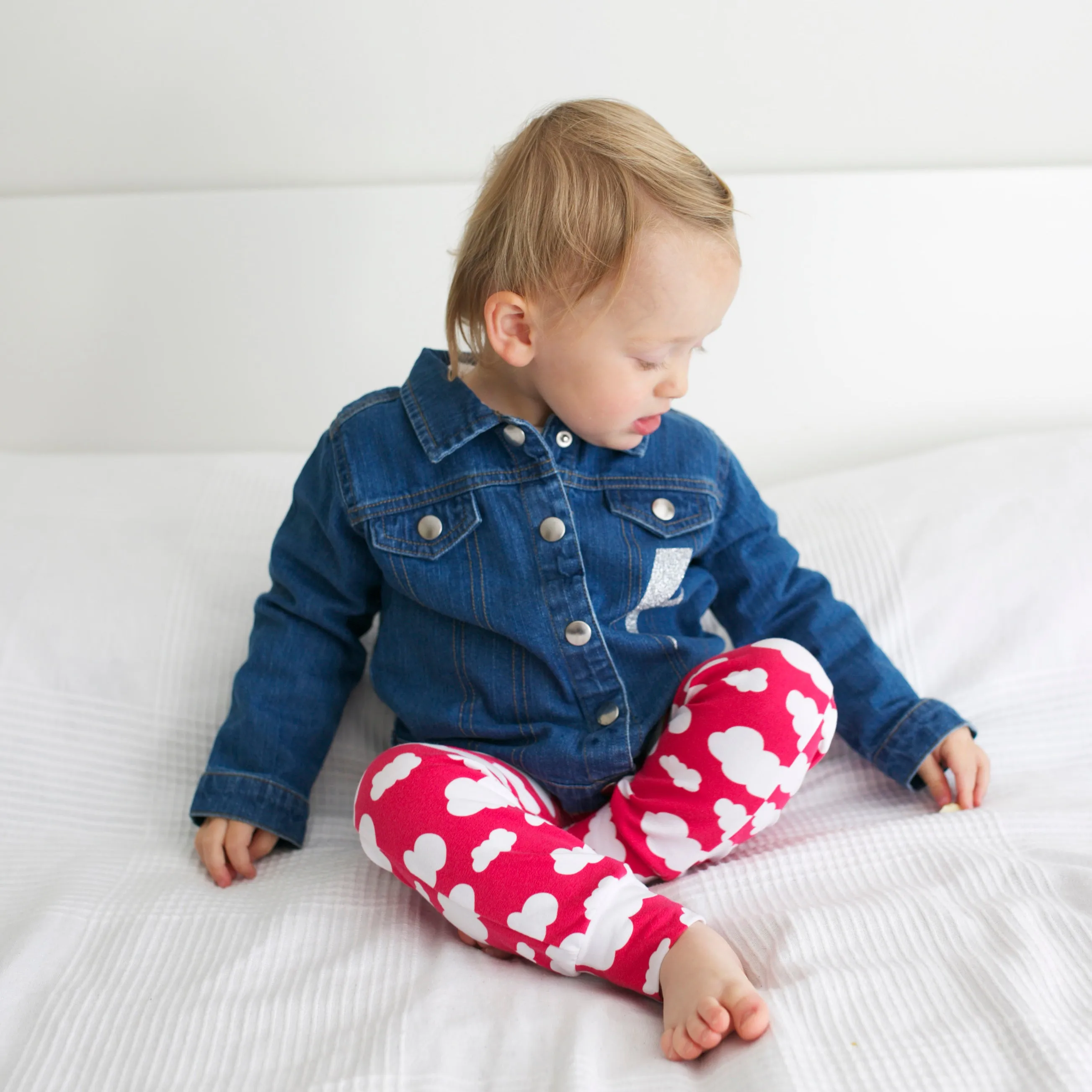 Pink Cloud Print Leggings