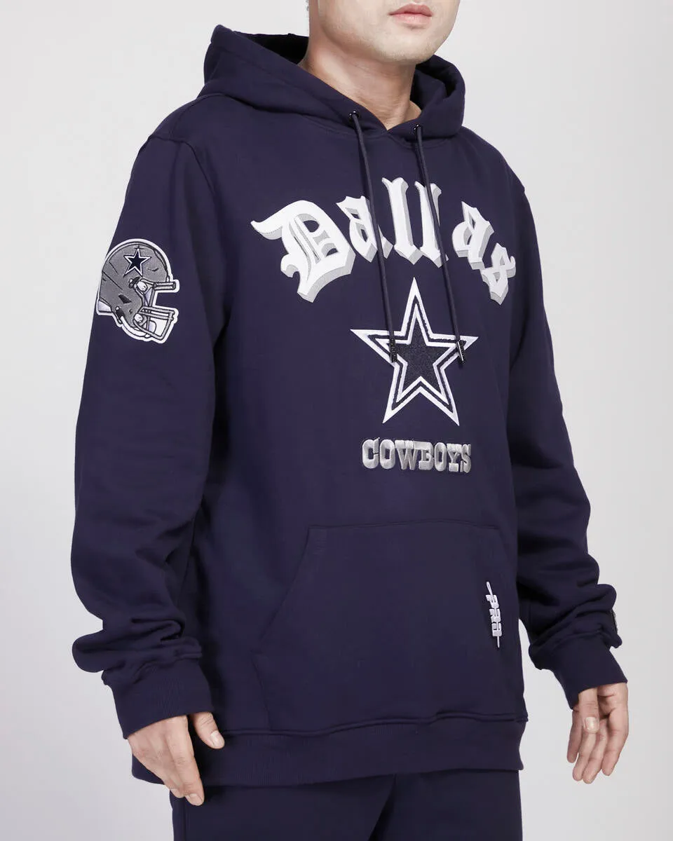 PRO STANDARD DALLAS COWBOYS OLD ENGLISH FLC PO HOODIE