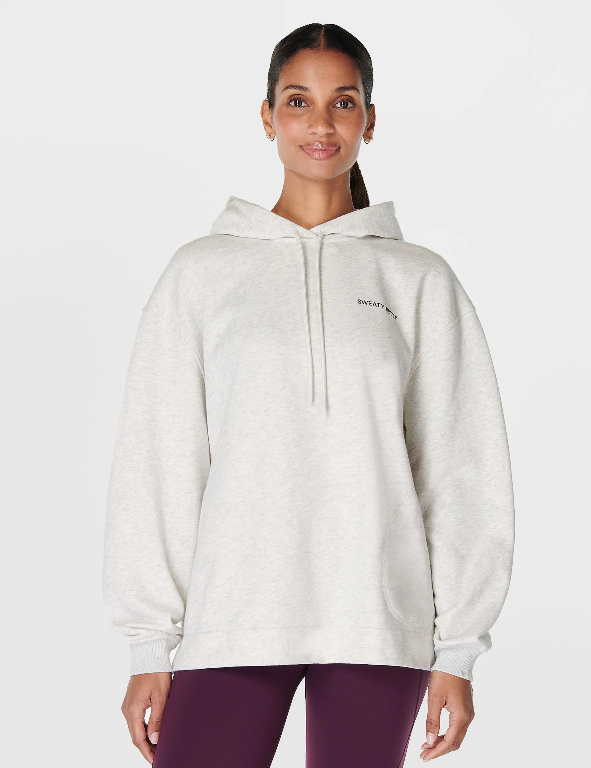 Revive Longline Hoody - Ice Grey Marl