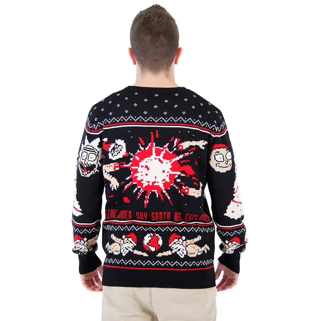 Rick and Morty Happy Human Holiday Ugly Christmas Sweater