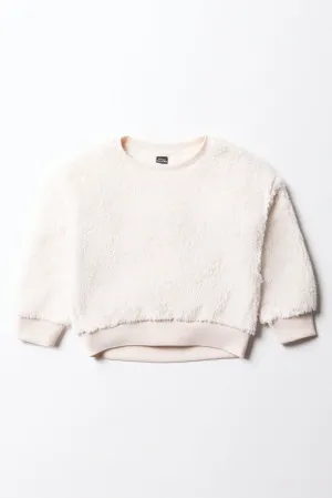 Sherpa Crew Neck Tracktop White