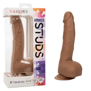 Silicone Studs 8' Dildo - Brown