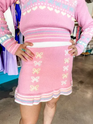 Sincerely Ours Pink Sweater Skirt