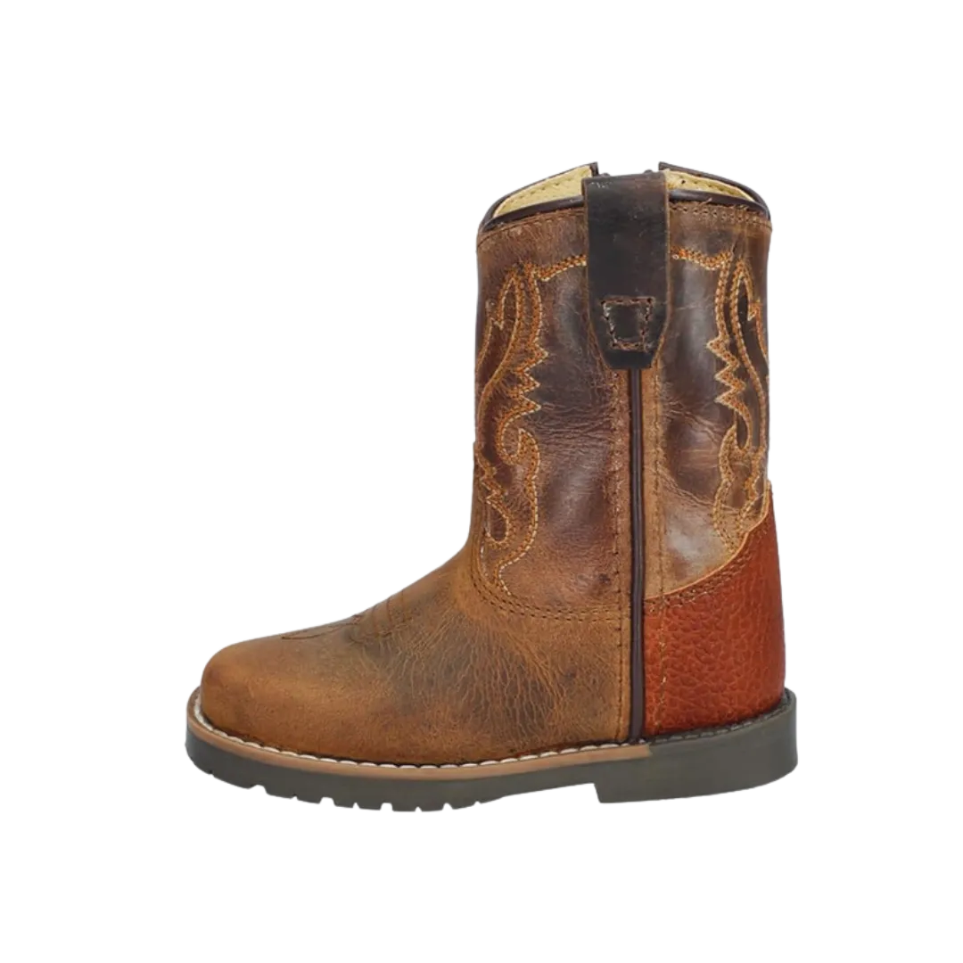 Smoky Mountain Kid's Autry Western Brown Distressed Boots