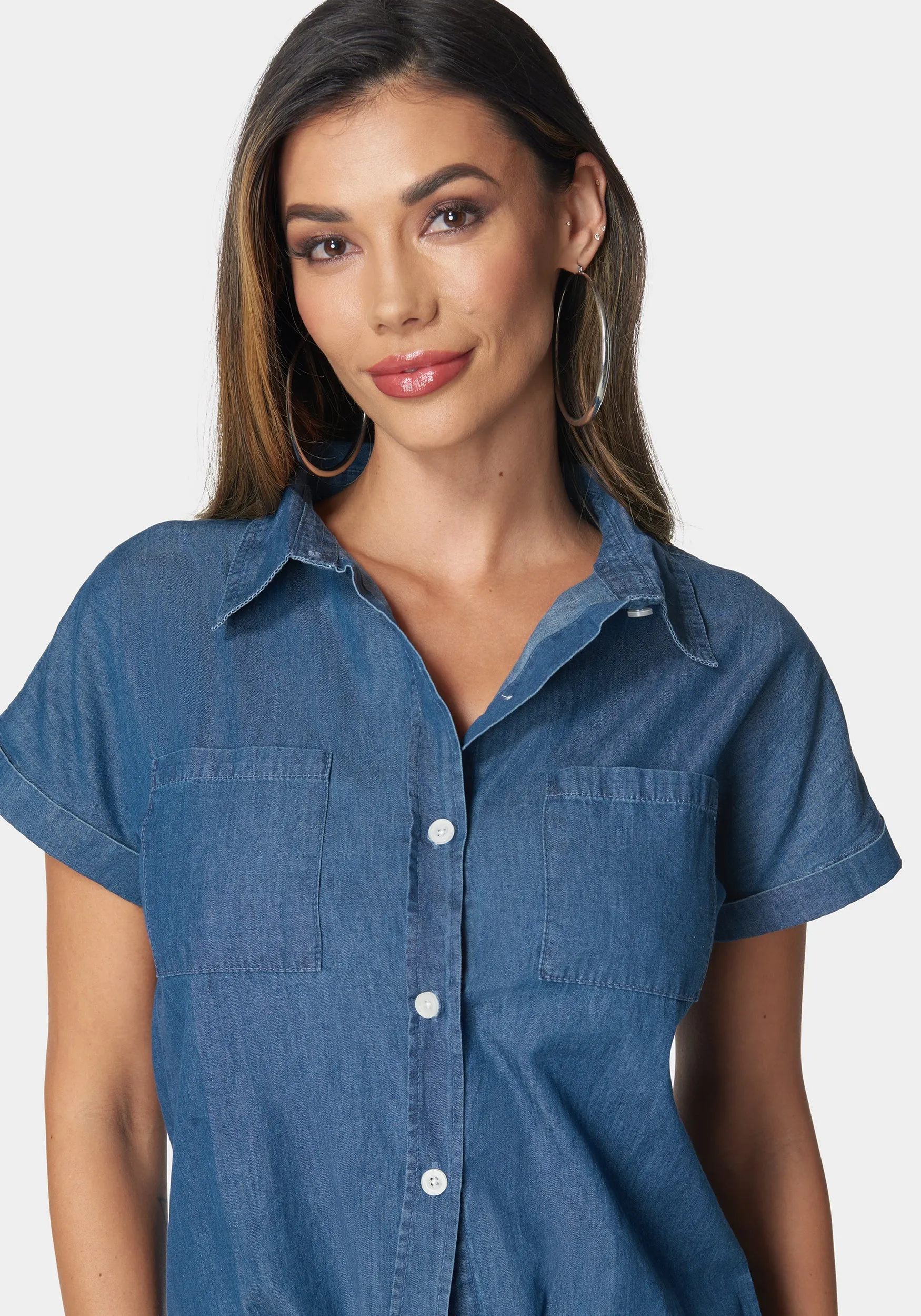 The Tie Front Denim Shirt