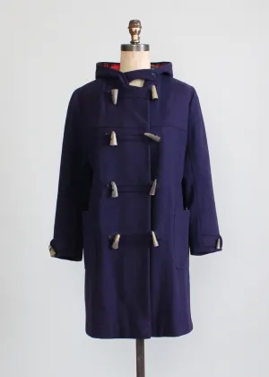 Vintage 1950s English Horn Toggle Duffle Coat